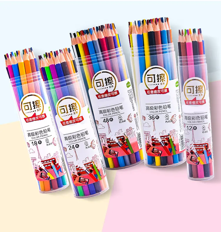 Boxed 18 Pcs Colored Pencils Sketch Stationery Colour Pencils Sets For School Student Art Supplies