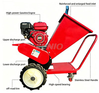 Broyeur de bois à essence haut de gamme 1 tonne/heure 4 lames Durable Haute productivité 220V Excellent rapport qualité-prix