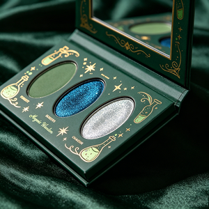 <span class=keywords><strong>Palette</strong></span> Ombretti Portatile 3 Tonalità <span class=keywords><strong>con</strong></span> Specchio Integrato, Wizard Retro Green, per Feste, Cosplay e Trucco Scenico OEM ODM - Product Image 6