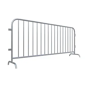 Barreras de control de multitudes de construcción de metal de concierto de seguridad usadas baratas proveedores barrera de control de multitudes de metal/barricadas portátiles