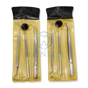 3 em 1 médica Dental Kit/Fornecimento Dental Boca Espelho Pinça e Sonda/Instrumento Dental Cirúrgica