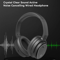 Casque OEM à réduction de bruit active, casque filaire ANC ODM personnalisé de haute qualité pour avion, portable