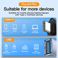 Mindpure - Adaptador de Transferencia de Datos USB 3.1 de Aleación de Aluminio, 5 Gbps, OTG, USB-C Macho a Hembra, Convertidor de Carga Rápida