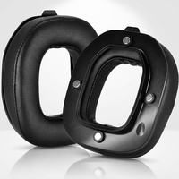 Untuk Logitech Astro A40TR A40 TR Bantalan Telinga Pengganti Magnetik Lebih Tebal Hybrid Protein Leather Flannel Mesh Cups