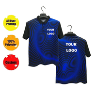 Individuell Bedrucktes Poly-Spandex Schnelltrocknendes Kurzarm-Poloshirt für Herren Mikrofaser Barbados Damen Stilvolles Polo-Shirt