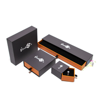 Boîte cadeau de luxe personnalisable en carton noir coulissant pour bijoux avec logo sur mesure, tiroir à bracelet, emballage pour bijoux, boîte à bijoux