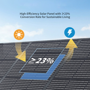 Panel Solar Bifacial de Alto Rendimiento, Totalmente Negro, 23% de Eficiencia, 680W, Vidrio Templado Antirreflejos para Uso Doméstico - Product Image 3