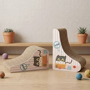Rascador para Gatos en Forma de L, Montado en la Pared, Vertical, de Cartón Resistente para Proteger los Muebles, Vietnam - Product Image 6