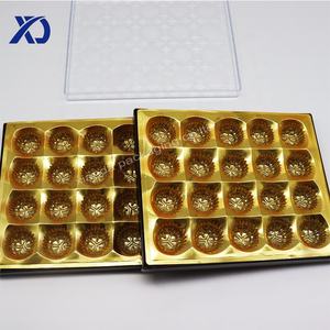 Scatola con coperchio in plastica con Logo personalizzato per fragole <span class=keywords><strong>e</strong></span> gocce di <span class=keywords><strong>cioccolato</strong></span> tartufo nero per vassoio di biscotti con stampa in rilievo - Product Image 4