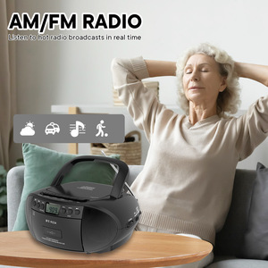 Radio AM/FM con Control Remoto, Grabadora de Casetes, Reproductor de CD, Boombox Inalámbrico con USB, MP3, Función de Repetición A-B, Sistema de Audio Portátil para el Aprendizaje - Product Image 4