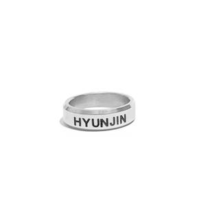 Bague en acier inoxydable gravée avec le nom, la date de naissance de Bangchan, Hyunjin, Han, Changbin, Lee Know, Felix, accessoires de mode pour les doigts - Product Image 6
