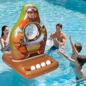 Jeu de baseball gonflable pour piscine avec balles pour enfants, jouet aquatique d'extérieur pour s'amuser dans l'eau, de 8 à 13 ans, flotteur en vinyle - Product Image 1