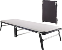 Lit de camp pliable en tissu avec cadre métallique pour le camping en plein air, OEM ODM personnalisé, ISO CE