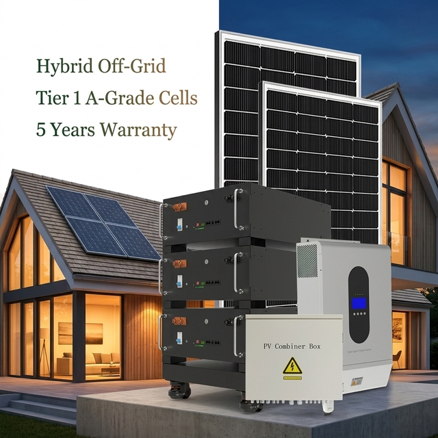 Complete 5kw 10kw 15kw 20kw 30kw Off Grid Solar Energy Power System Kit for Home Residential Use