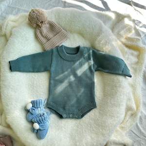 Set Rajutan Bayi, Sweater Rajut Tebal Panjang, Kupluk Bayi Baru Lahir, Pakaian Rajut Anak, Celana, Pakaian Musim Dingin, Set Sepatu Bayi - Product Image 3