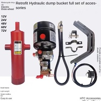 Tricycle à moteur électrique modifié léger avec benne hydraulique, pompe à huile à commande électronique 12V/48V/60V, 50 kg