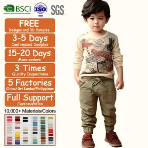 Custom Pants Clothing Manufacturers Wholesale Casual Kids Boy Clothing Sportswear Baggy Cargo Children Cotton Pants Kids Trouser