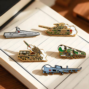 Эмалированные значки на лацканы в виде военной техники: самолеты, танки, ракетные установки. Металлические значки на заказ. Сувениры и подарки для военных. - Product Image 4