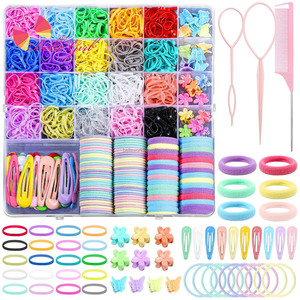 BELLEWORLD Fascia Per Capelli 32colors Hair Rubber Band Cute About 1600pcs Hair Tie Holder <strong>Toddler</strong> Girl Hair Accessories - Product Image 6