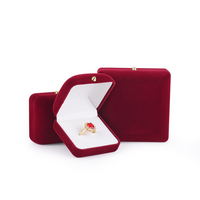 En gros Logo Personnalisé Anneau De Velours Bijoux Boîte D'emballage Cadeau