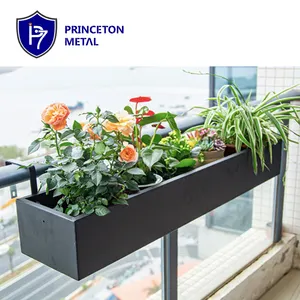 balcony deck garden wall hanging rail planter box pot for window