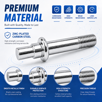 Tige de connexion en acier au carbone zingué pour roulettes, boulon d'axe à insertion de roue LY-040, quincaillerie de remplacement pour roulettes industrielles
