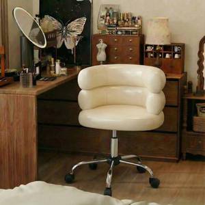 Fauteuil de salon à coussin moelleux, pivotant, avec roulettes, pour maquillage, mobilier de studio de beauté, chaise de salon de manucure - Product Image 3
