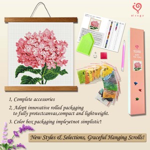 Kit de peinture au diamant DIY personnalisable 5D avec motifs floraux pour la décoration intérieure - Product Image 5