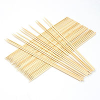 Bâtonnets de barbecue en bambou de qualité alimentaire naturelle, longueur 12-50 cm, bâtonnets en bambou écologiques, brochettes biodégradables pour barbecue