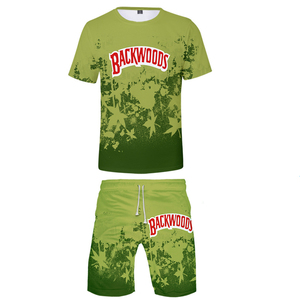 Prix d'usine, ensemble t-shirt et short personnalisé imprimé intégralement pour <span class=keywords><strong>homme</strong></span>, style streetwear, motifs dessin animé, anime, Backwoods Cookie RAW, vêtements pour fumeurs - Product Image 5