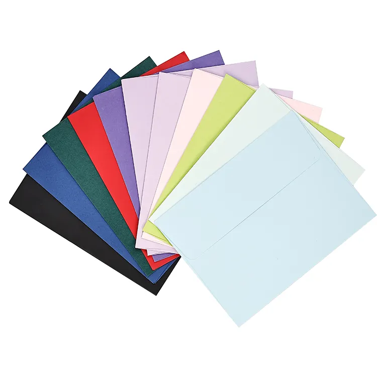 Multiple Colors Thank You Card Custom Packaging Paper Envelope With Your Logo