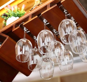 Nhà máy trực tiếp Nordic rắn gỗ Giá rượu với cốc chủ treo tường rượu đứng với bao bì carton - Product Image 5