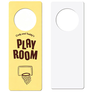 Sublimation Blanks Wood <strong>Door</strong> Sign Hanger &amp; <strong>Knob</strong> Hangers DIY Waterproof Eco-Friendly <strong>Door</strong> Tags for Home Office Hotel Restaurant - Product Image 1
