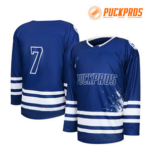 Custom Design Team IJshockey <span class=keywords><strong>Jersey</strong></span> Strass Heat-Transfer Printing Antibacterieel Ecologisch Sneldrogend Unisex Sportkleding - Product Image 2