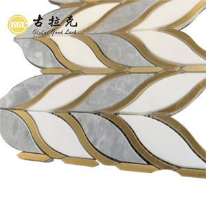 Marmo a getto d'acqua mattonelle di <span class=keywords><strong>mosaico</strong></span> in ottone piastrelle intarsio con pietre di marmo a getto d'acqua <span class=keywords><strong>mosaico</strong></span> - Product Image 5