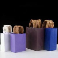 Sacs en papier kraft biodégradables de luxe personnalisés pour restaurants, sacs en papier kraft recyclé brun avec poignée