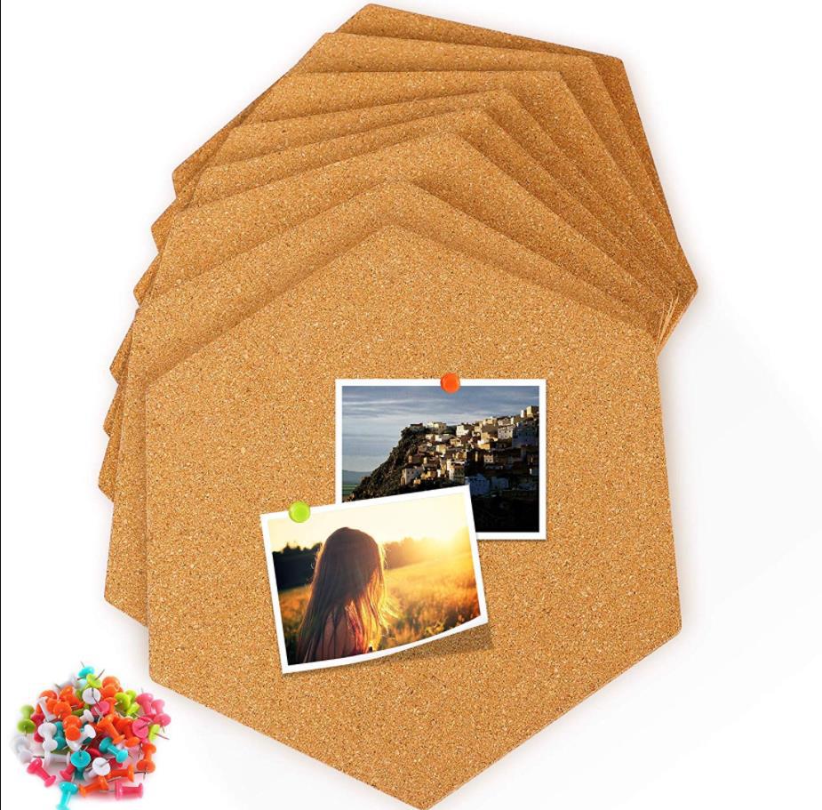 Boshiho Groothandel Kurk Boord Tegels 8 Pack Met Volledige Sticky Terug Mini Muur Pin Board-Decoratie Bulletin Board