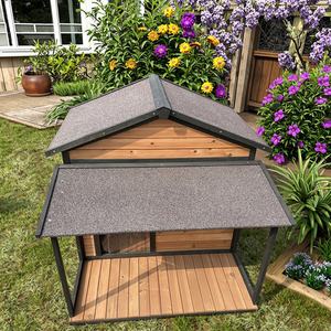 SDD026 Luxus-Hundehütte im Freien Wasserdichter, haltbarer Holz zwinger mit Holzboden druck muster Kleine mittelgroße Hunde - Product Image 2