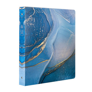 Tùy chỉnh in ấn A5 A4 B5 giấy thư mục tập tin chất kết dính thiết kế độc đáo chất kết dính thư mục tài liệu với ngăn 3 Nhẫn chất kết dính giữ tập tin - Product Image 2