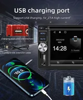 Lecteur multimédia MP5 universel pour voiture 2Din 6,2 pouces, lecteur de disques CD DVD, autoradio, CarPlay filaire, Android Auto, radio FM, chargeur USB, carte TF SD