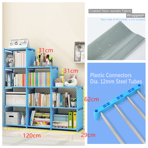 Étagère modulaire pour enfants à 9 <span class=keywords><strong>cubes</strong></span>, organisateur de rangement en acier, étagères assemblées pour la maison, bricolage, vitrine pour sacs à main - Product Image 2