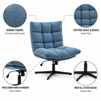 Fauteuil pivotant avec ottoman, design traditionnel en forme de L, surdimensionné, pour salon, fauteuil de lecture confortable à 360 degrés