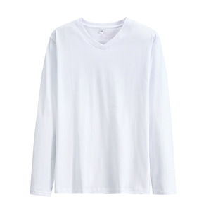 <span class=keywords><strong>T</strong></span>-<span class=keywords><strong>Shirt</strong></span> da <span class=keywords><strong>Uomo</strong></span> in Puro Cotone Traspirante, Casual, Slim Fit, <span class=keywords><strong>Scollo</strong></span> a <span class=keywords><strong>V</strong></span>, <span class=keywords><strong>Manica</strong></span> <span class=keywords><strong>Lunga</strong></span>, Tinta Unita, Vendita all'Ingrosso - Product Image 5