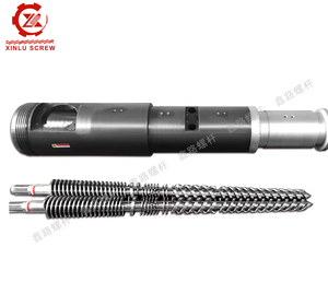 <strong>Good</strong> <strong>Price</strong> D65/132 <strong>Conical</strong> <strong>Screw</strong> And Barrel For <strong>Pvc</strong> Pipes Used For <strong>Twin</strong> <strong>Screw</strong> Extruder <strong>PVC</strong> Pipe Profile Making Machines - Product Image 1