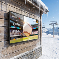 TV LCD Luar Ruangan Tahan Air IP65/IP66 Suhu Ultra Rendah untuk Lereng Ski, Kecerahan 2500 Nits, Animasi SDK, Anti Salju dan Es, Tampilan Teks