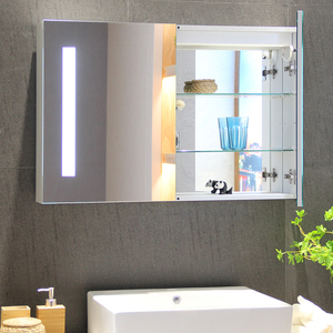 표면 벽 마운트 욕실 스토리지 <span class=keywords><strong>LED</strong></span> 조명 미러 캐비닛 - Product Image 4