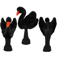 Accessoires de Golf de haute qualité en peluche poupée cygne noir Animal Golf tête couverture moelleux pilote couverture Golf couvre-chef