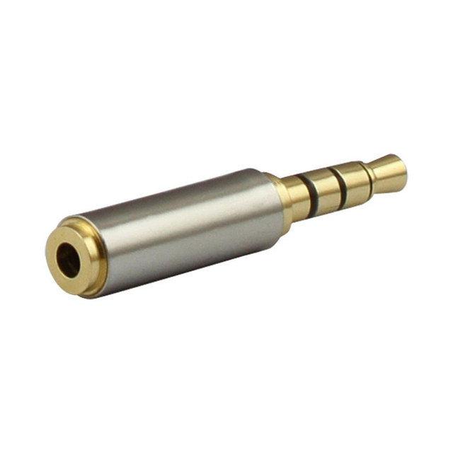 D1149 Gold Plated 3.5mm/35mm trrs male to 2.5mm/25mm trs female headphone audio adapter