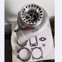 Roue de turbine en aluminium usiné de 2e génération avec palier de roulement, Turbo GT35, bride T3, A/R .63, collier V-band