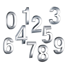 Numeri Adesivi Cromati Lucidi Argento <span class=keywords><strong>per</strong></span> Cassetta Postale e Indirizzo Porta con Effetto 3D in Rilievo <span class=keywords><strong>per</strong></span> Ufficio e Stanza - Product Image 1